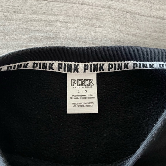 PINK Double Zipper Crewneck Sweatshirt - Size Large - Picture 13 of 14